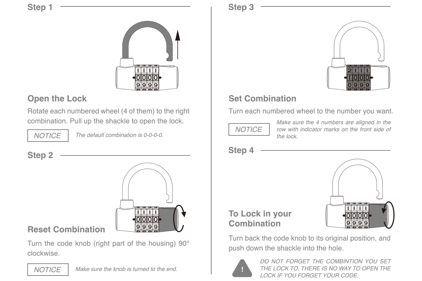 4 Digit Padlock-2