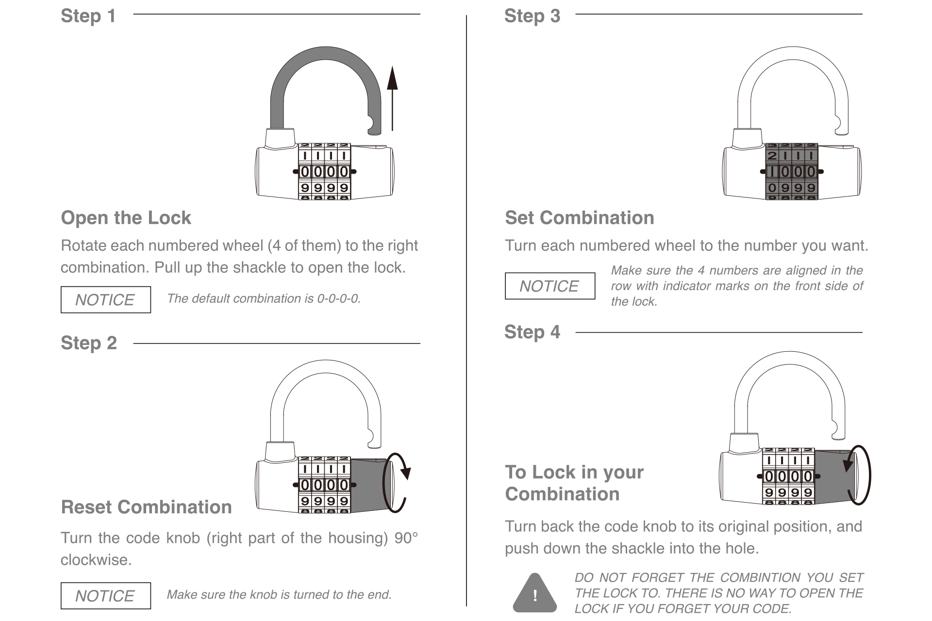 4 Digit Padlock-2