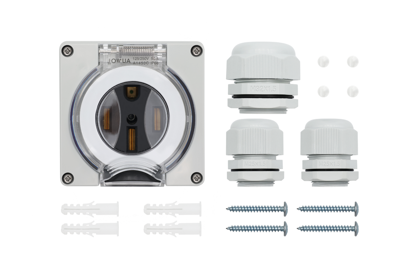 NEMA 14-50 Weatherproof Power Outlet Box-8