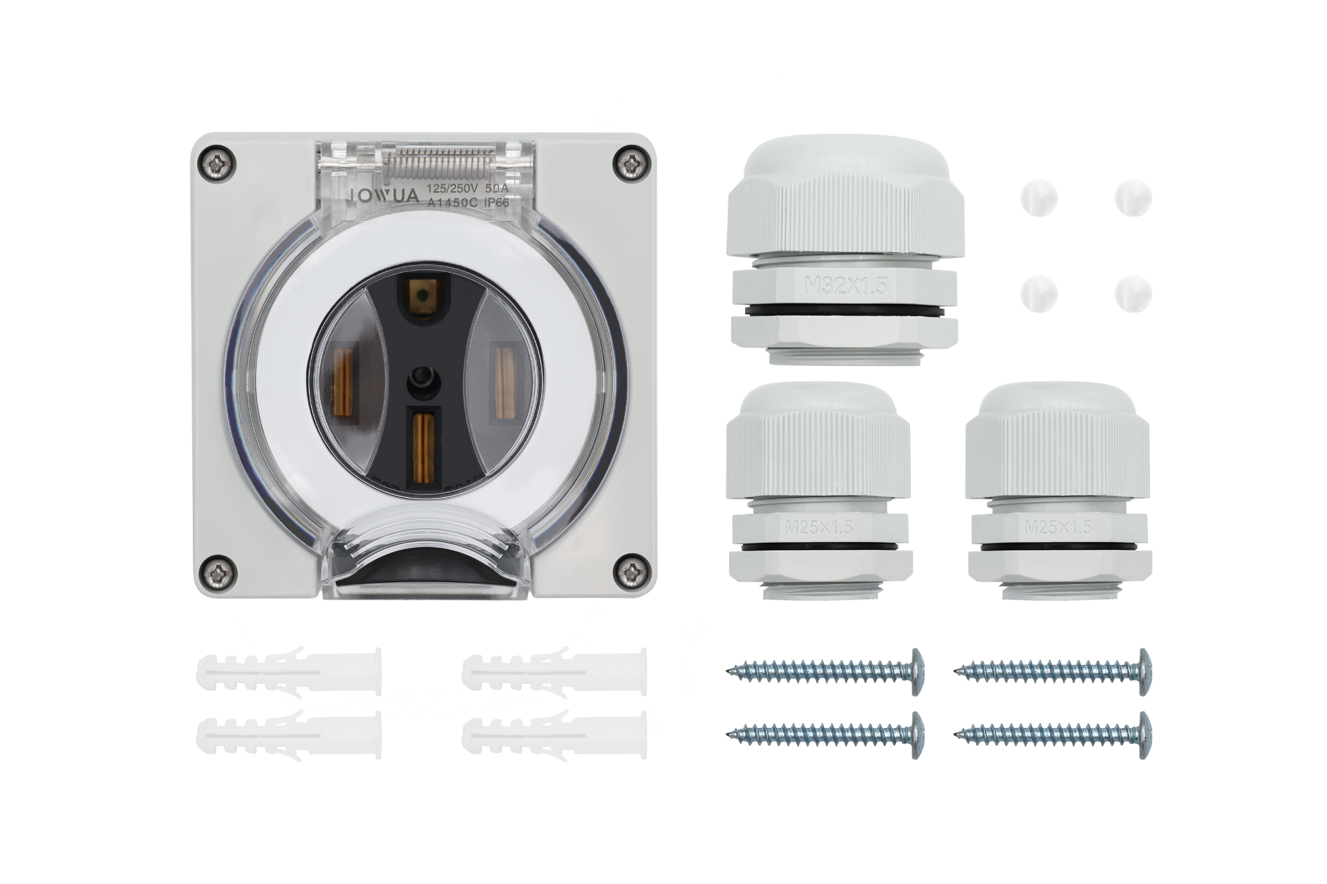 NEMA 14-50 Weatherproof Power Outlet Box-8